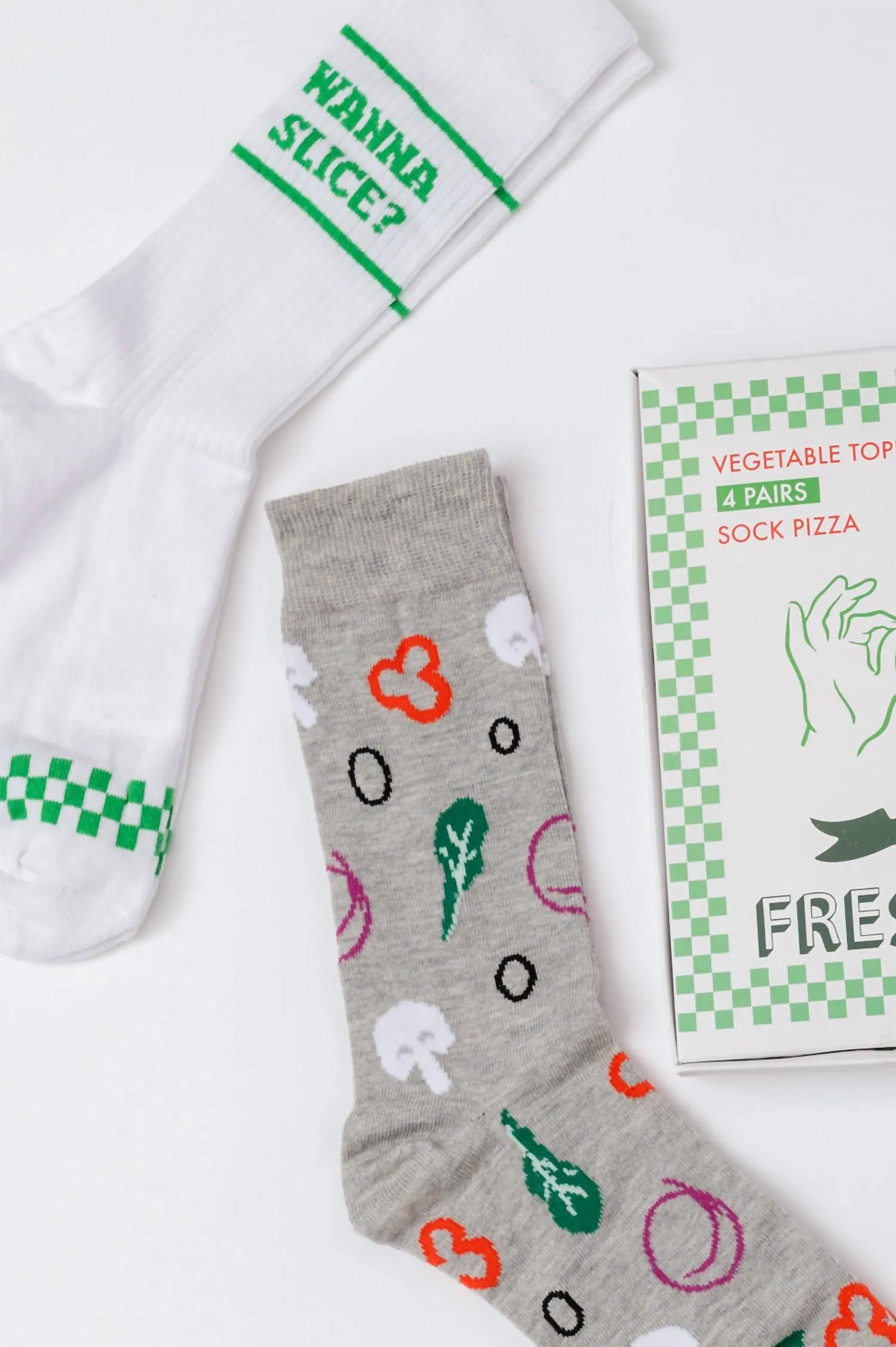 123 Amore - Women's Veggie Pizza 4-Set Sock