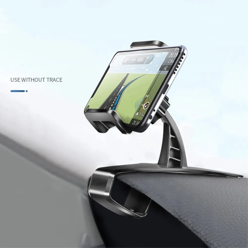 3 in 1 Car GPS Smartphone Holder: Dashboard / Visor Clamp   AC Grid Clip for Alcatel One Touch M'Pop, One Touch 5020 - Black