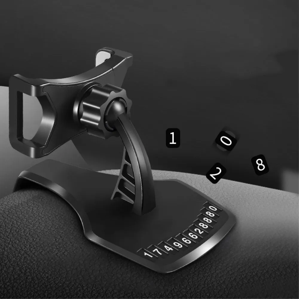 3 in 1 Car GPS Smartphone Holder: Dashboard / Visor Clamp   AC Grid Clip for Alcatel One Touch M'Pop, One Touch 5020 - Black