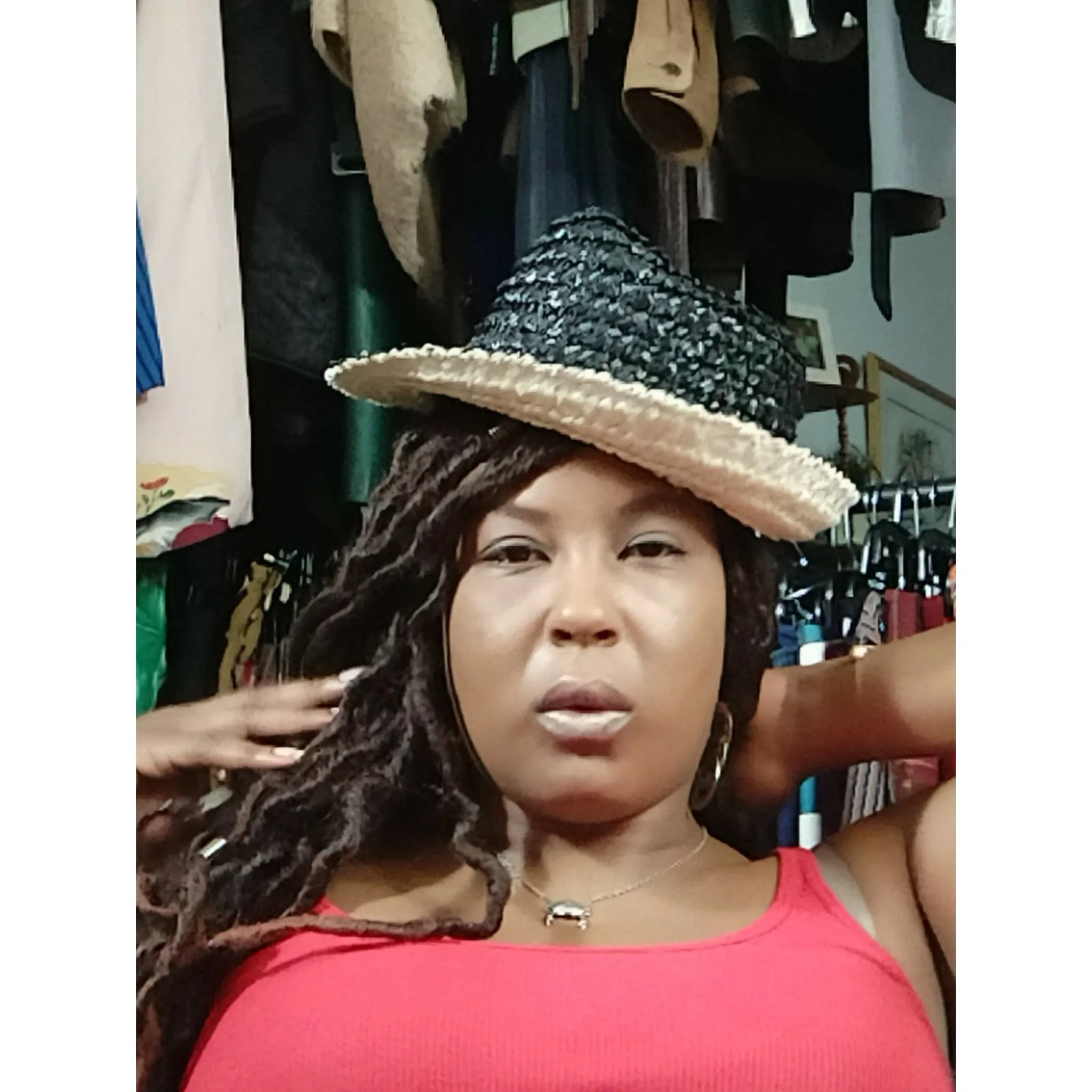 Adolfo II For Saks Fifth Avenue Straw Hat