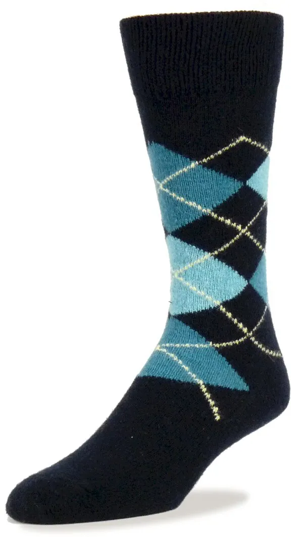 Agosto Classic Argyle Cashmere Socks (Men's)