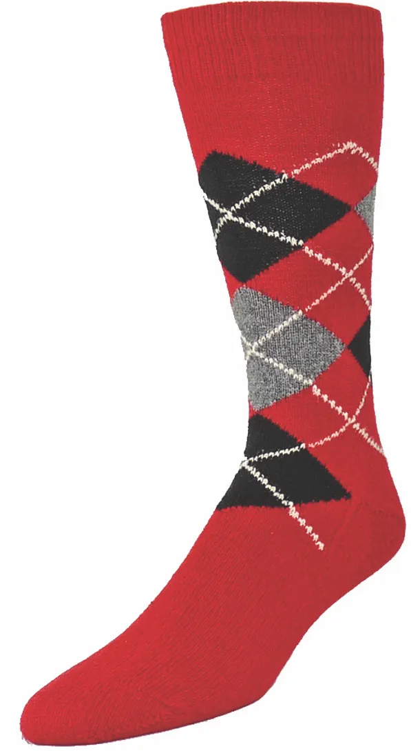 Agosto Classic Argyle Cashmere Socks (Men's)