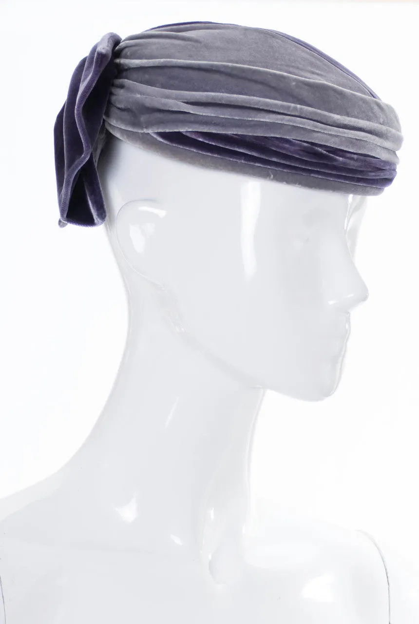 Alfreda Vintage Hat 1940s Two Toned Purple Velvet