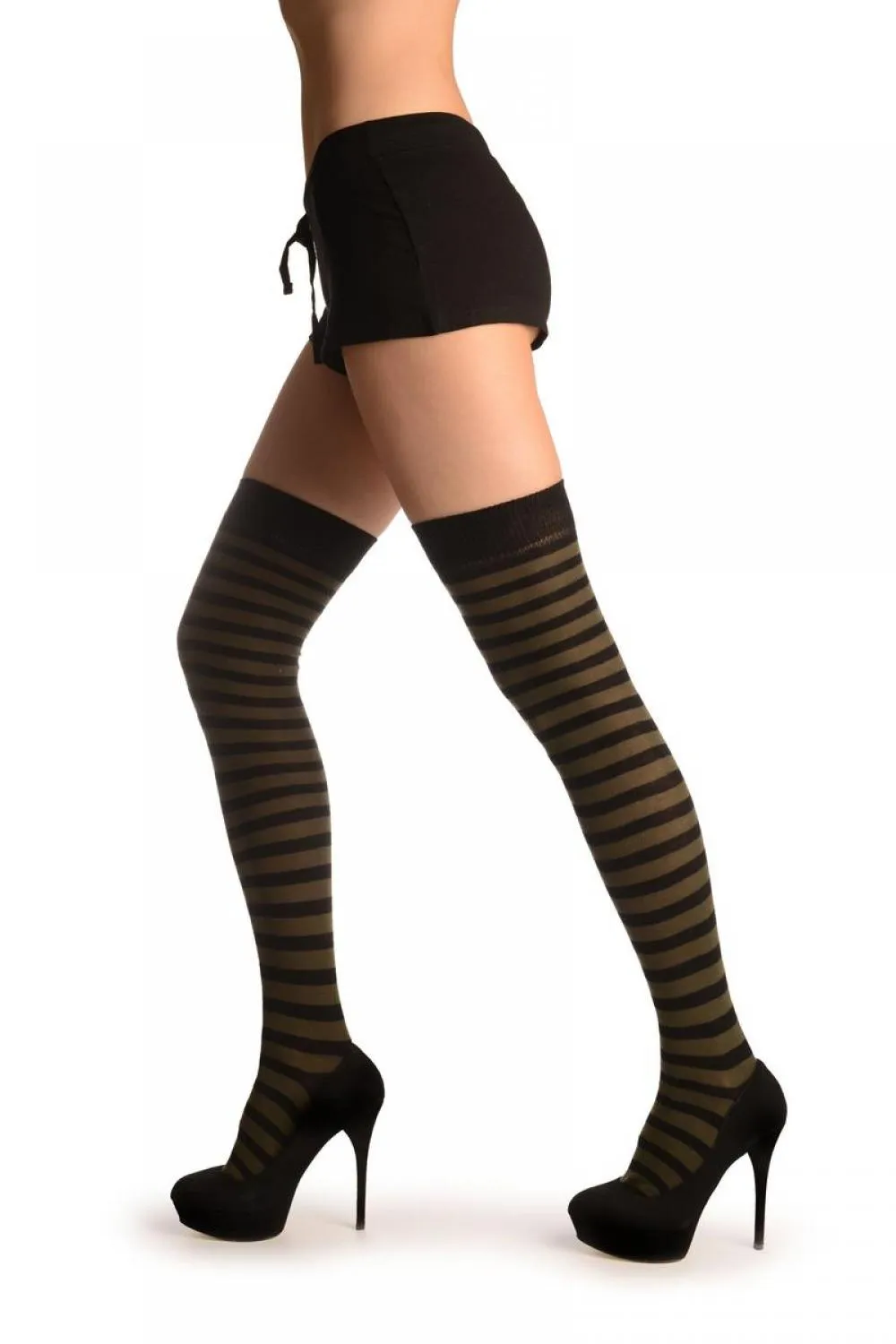 Army Green & Black Stripes