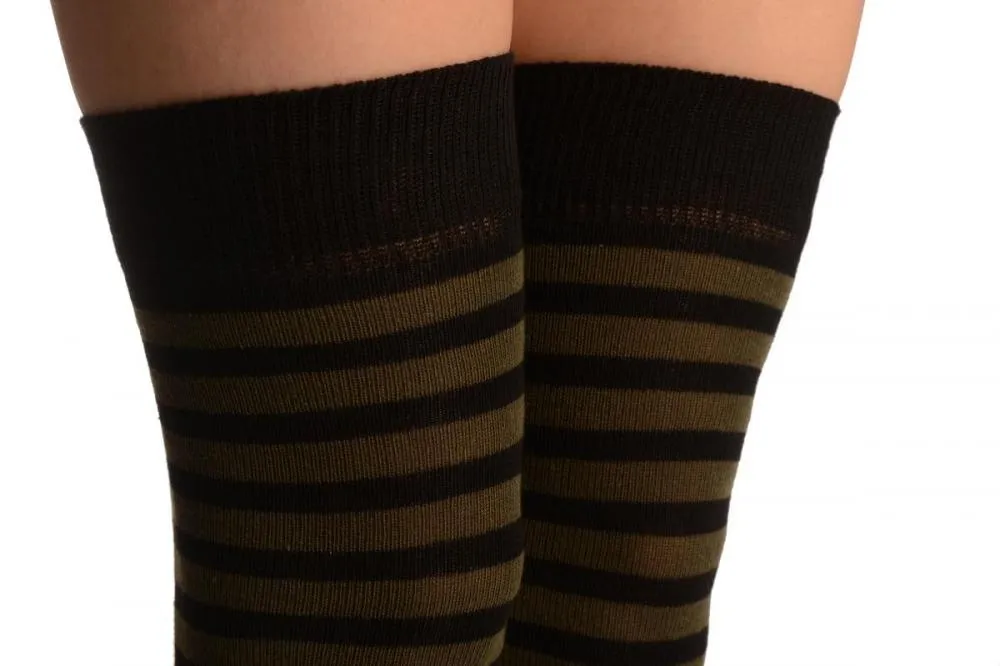 Army Green & Black Stripes