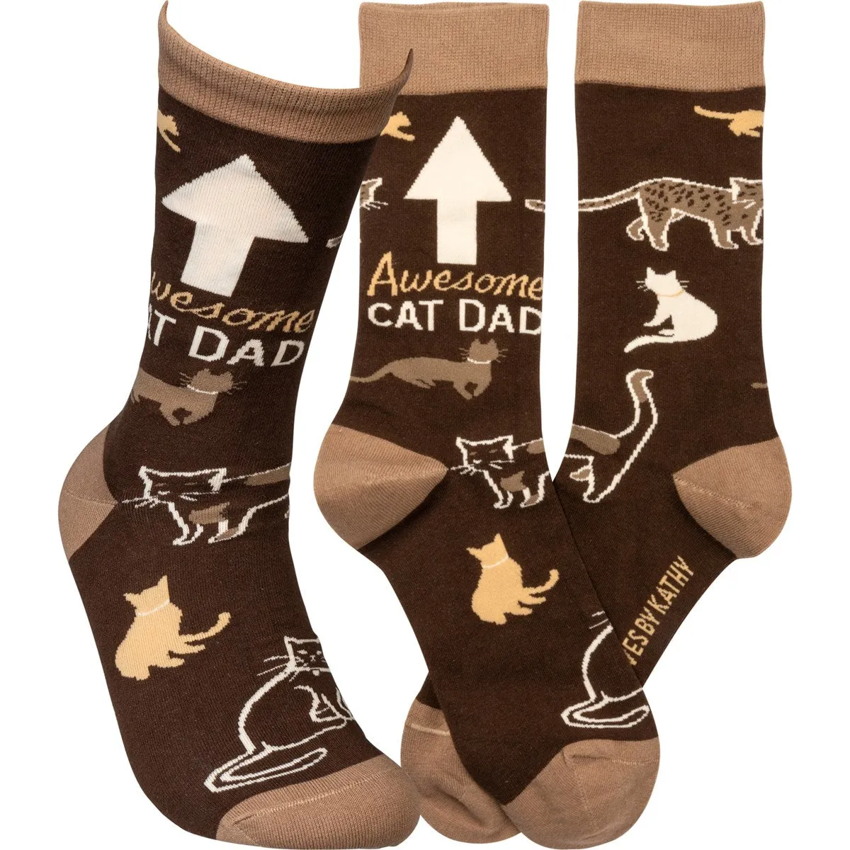 Awesome Cat Dad Crew Socks