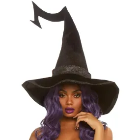 BEWITCHED VELVET HAT WITH GLITTER TRIM