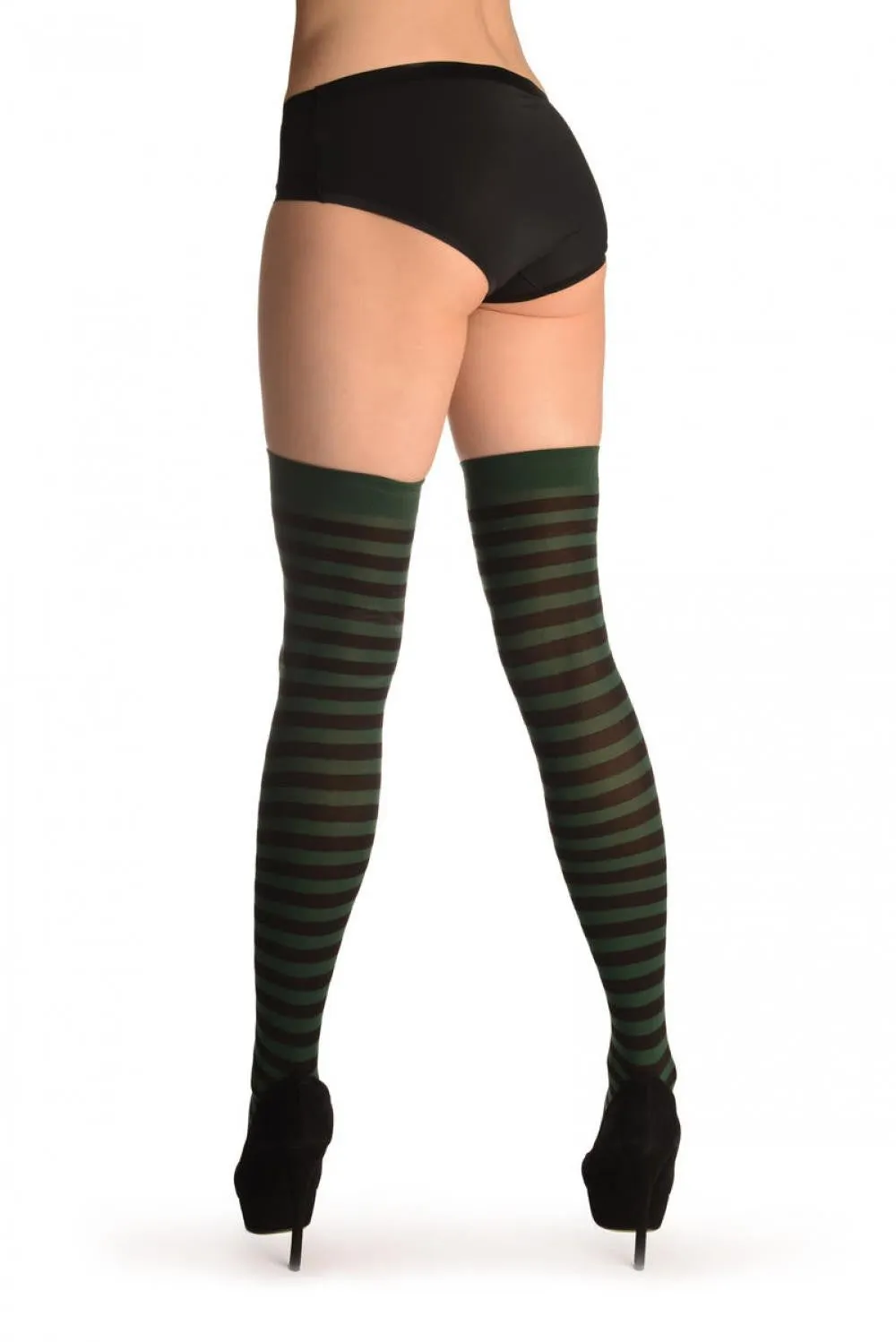 Black & Emerald Green Stripes