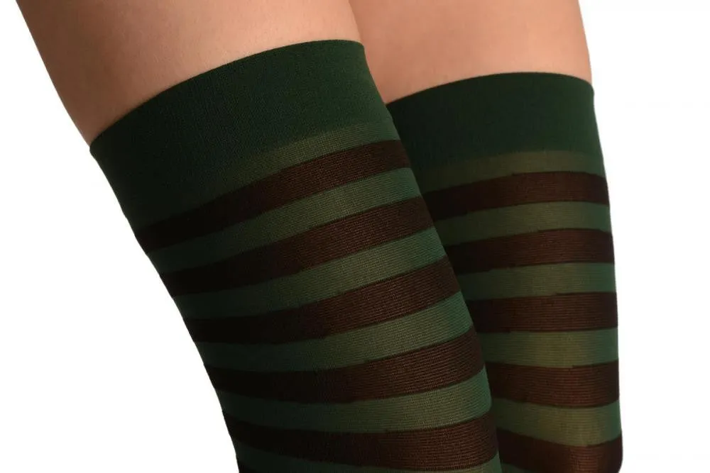 Black & Emerald Green Stripes