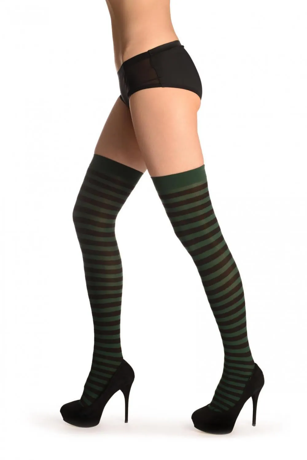 Black & Emerald Green Stripes