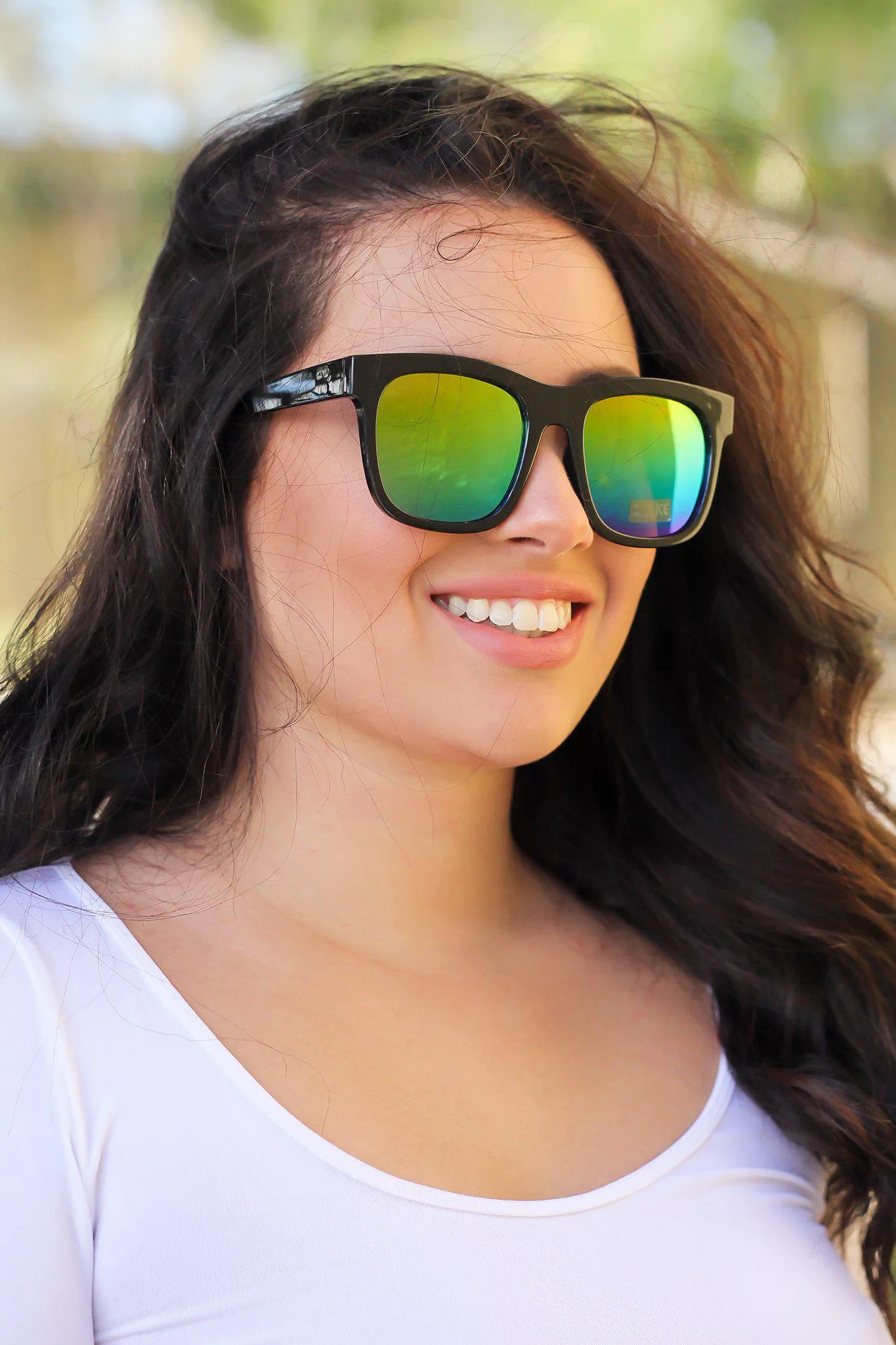Black Mirrored Lens Sunglasses