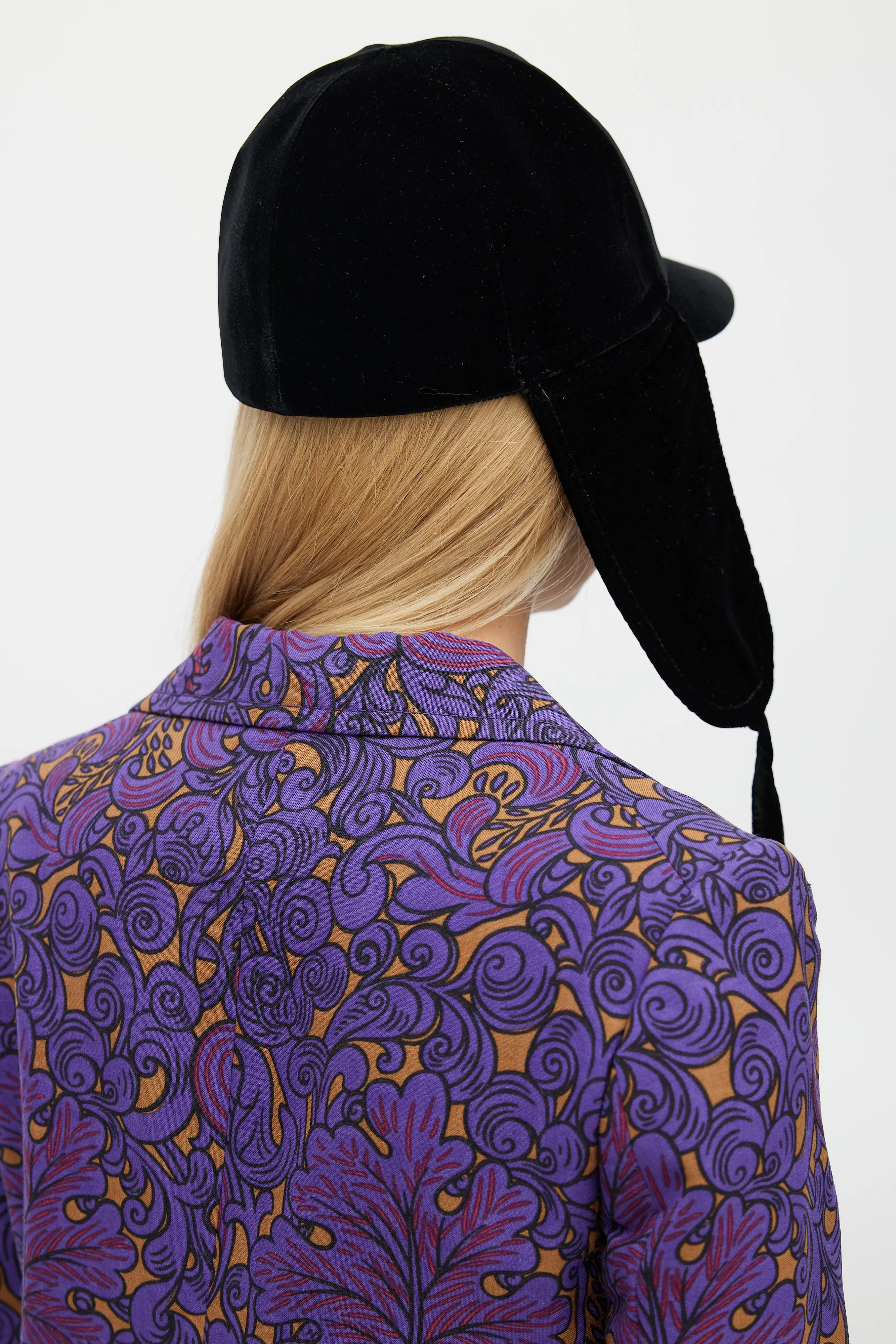 Black Velvet Trapper Hat