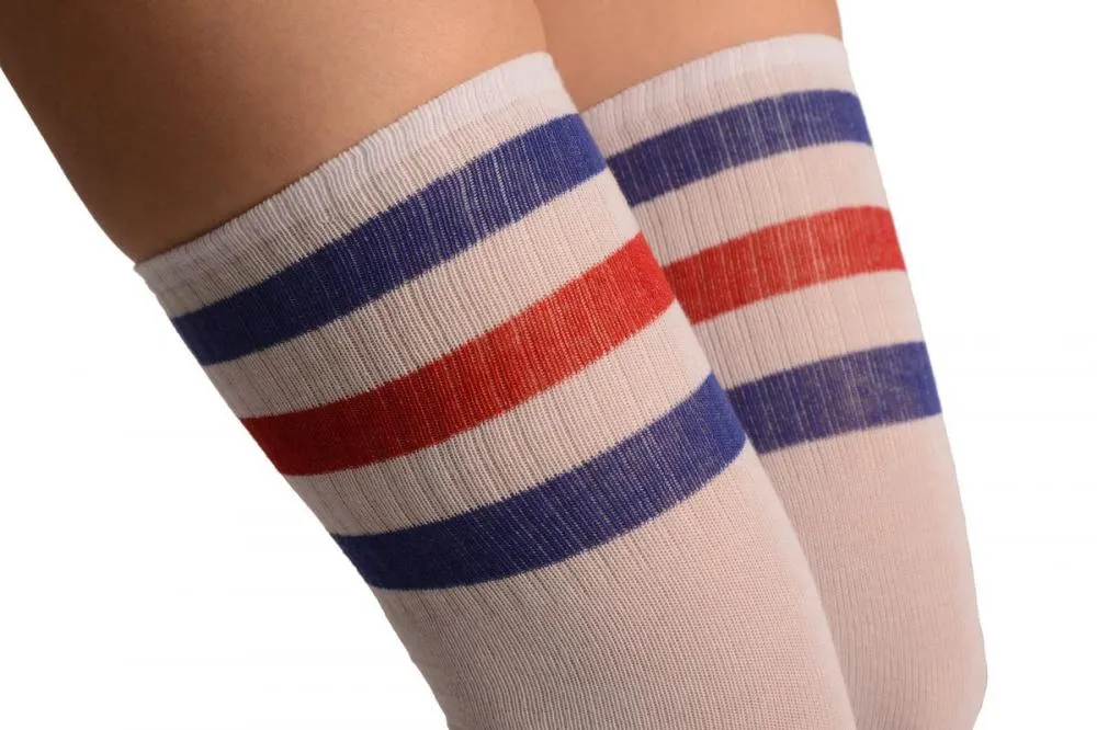Blue & Red Stripes On White (Referee)