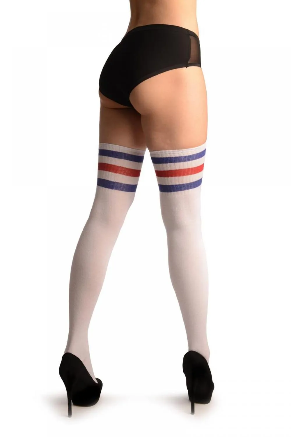 Blue & Red Stripes On White (Referee)