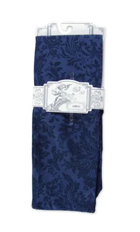 Blue Damask Opaque Knee Highs (Women's)