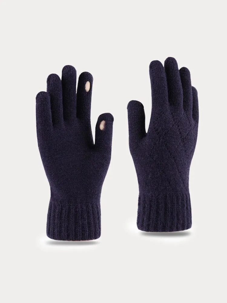 Cable Knit Touch Screen Gloves
