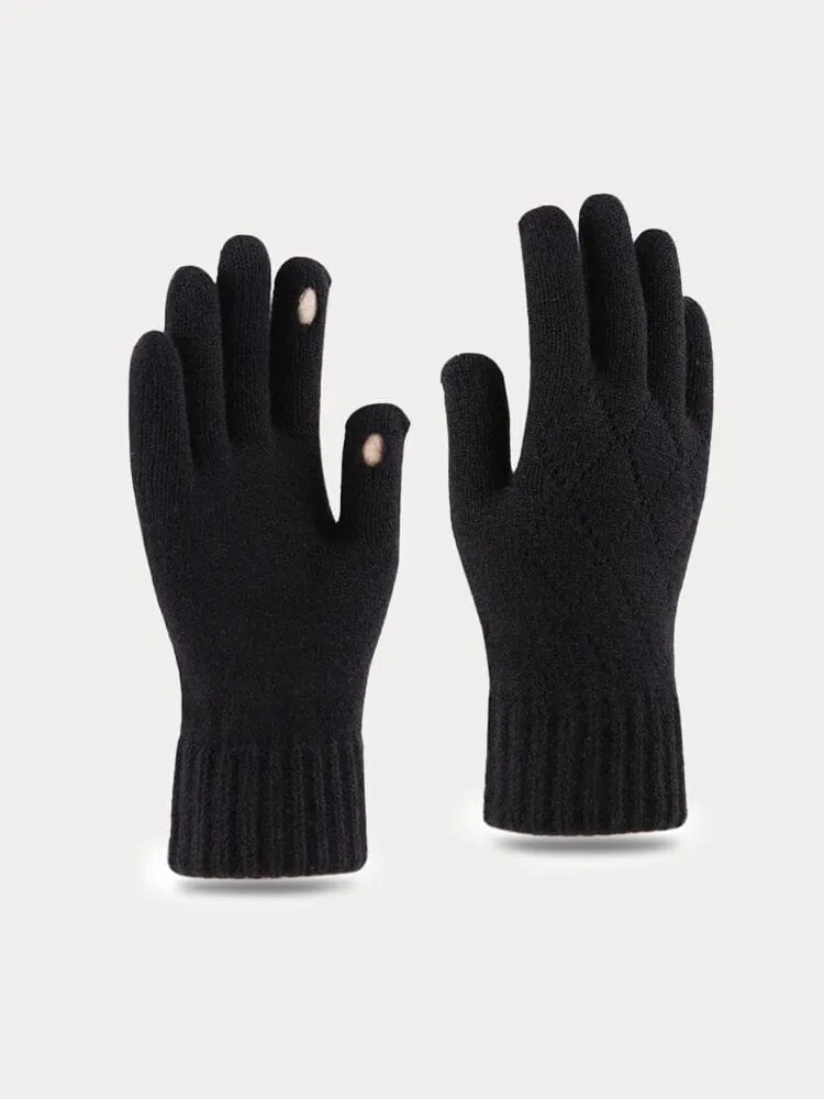 Cable Knit Touch Screen Gloves