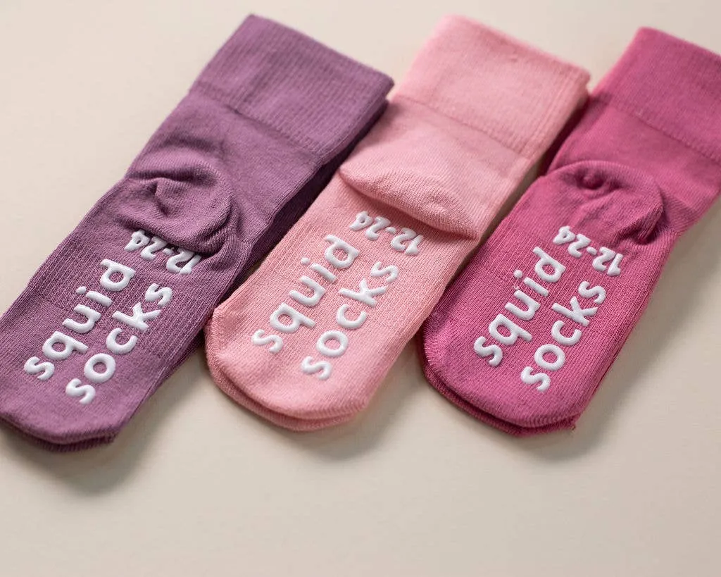 Cami - Non-Slip Baby Socks in Purple & Pink Colors