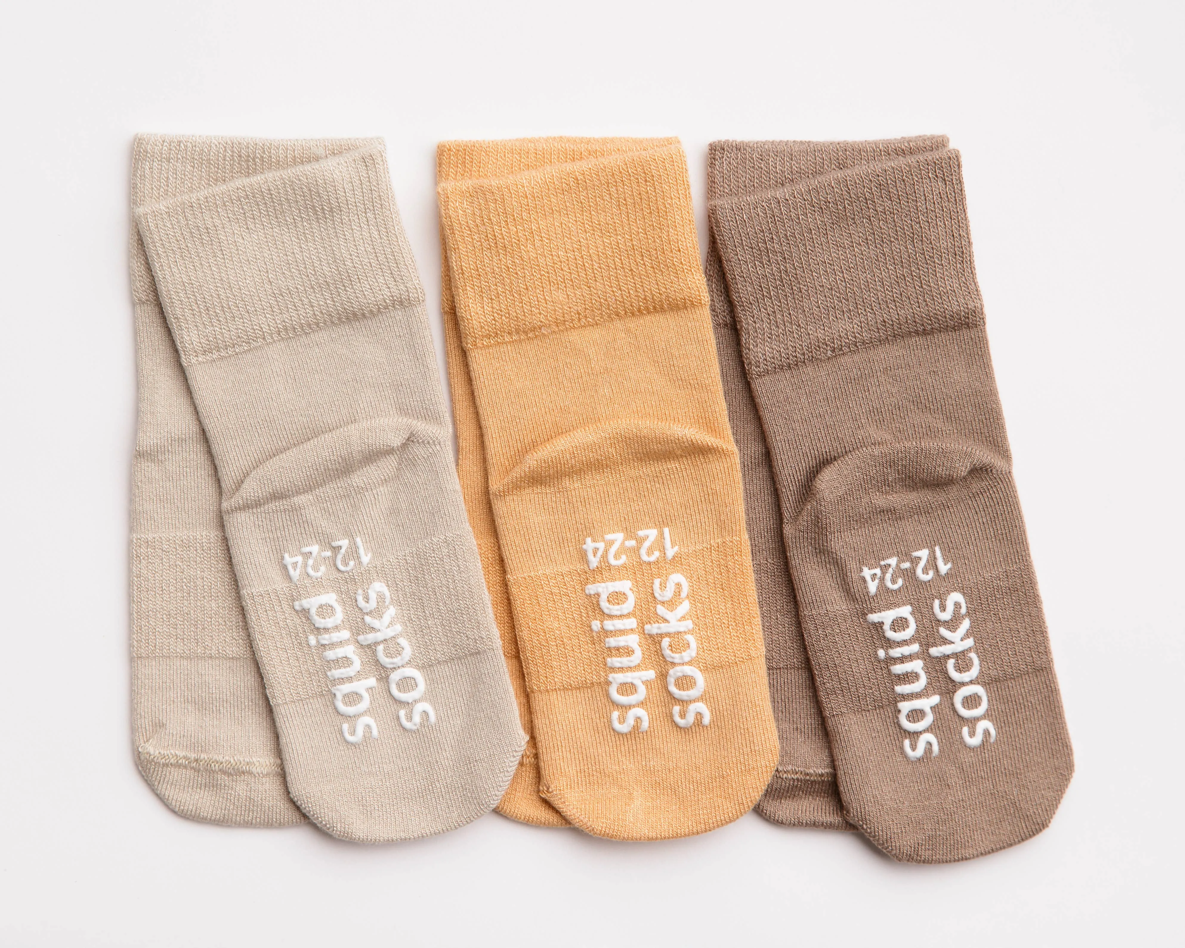 Caramel - Non-Slip Baby Socks Toffee, Butterscotch, Coffee