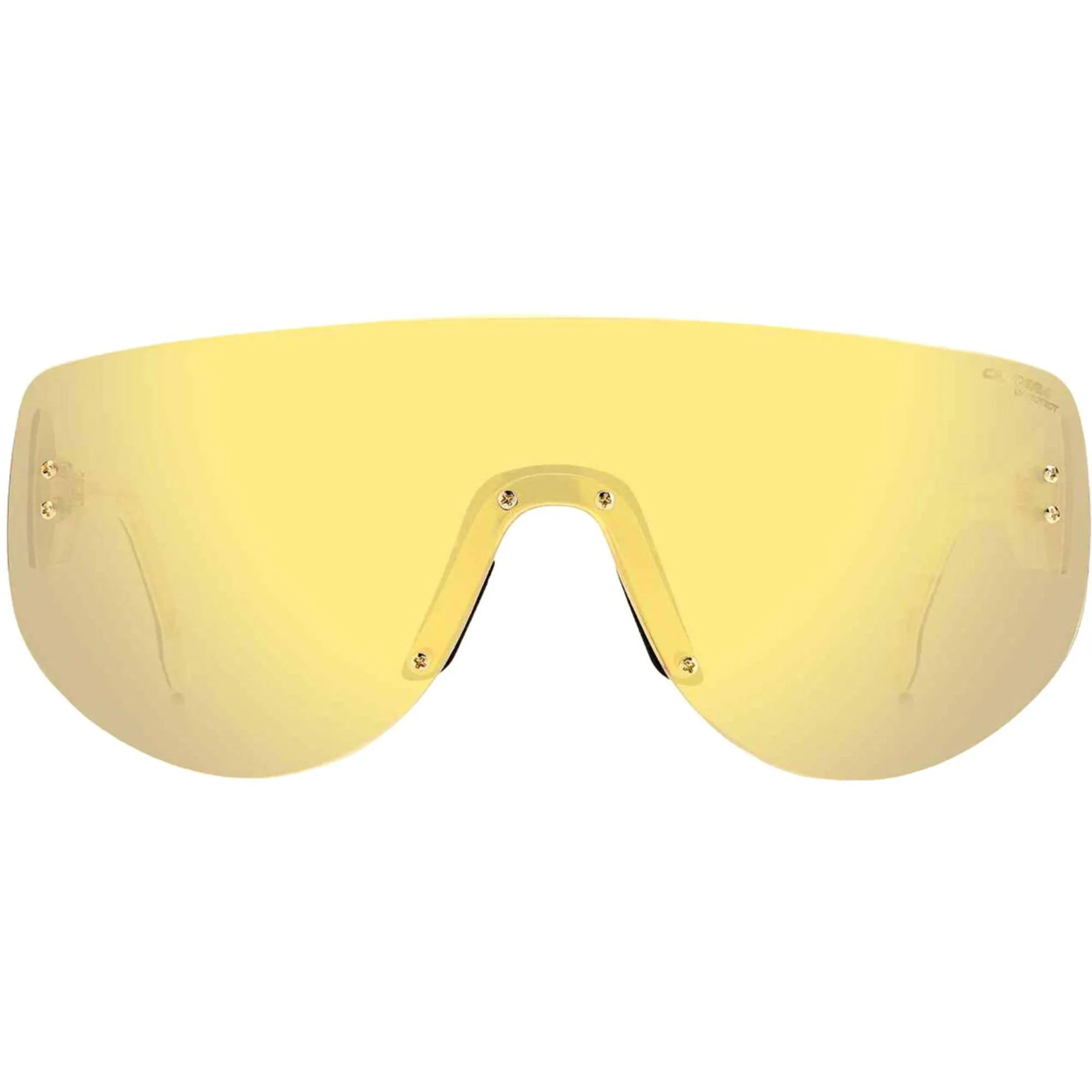 Carrera Unisex Sunglasses - Flaglab 12 Yellow Gold Mirrored Lens Shield Frame | 565040