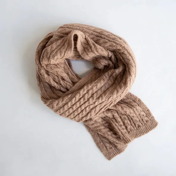 Cosy Knit Scarf - Mink