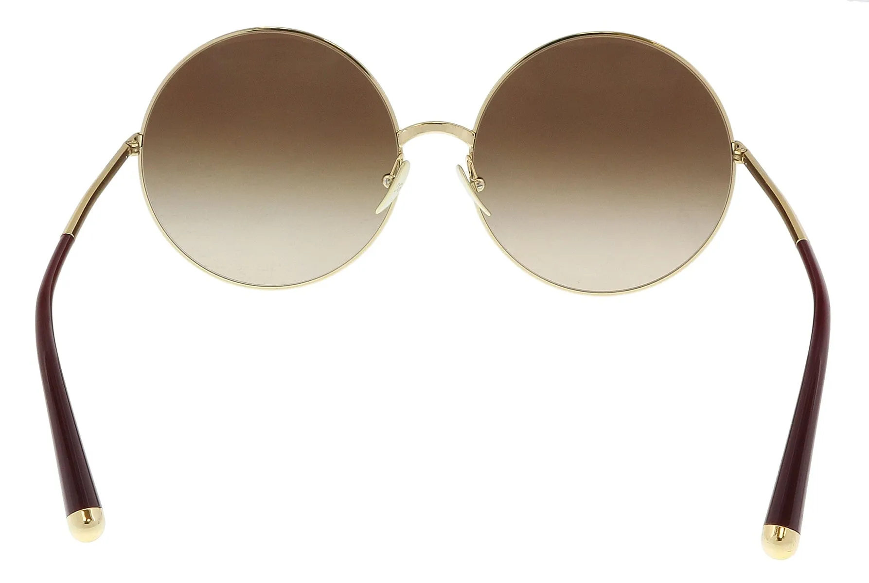 Dolce & Gabbana DG2198 131813 Gold/bordeaux leo Round Dual Wear  Sunglasses