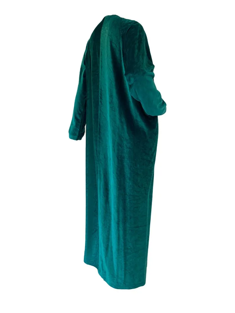 Early 1980’s Halston IV Green Velvet Jersey Caftan