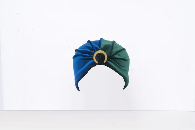 Emerald City Blue and Green Turban