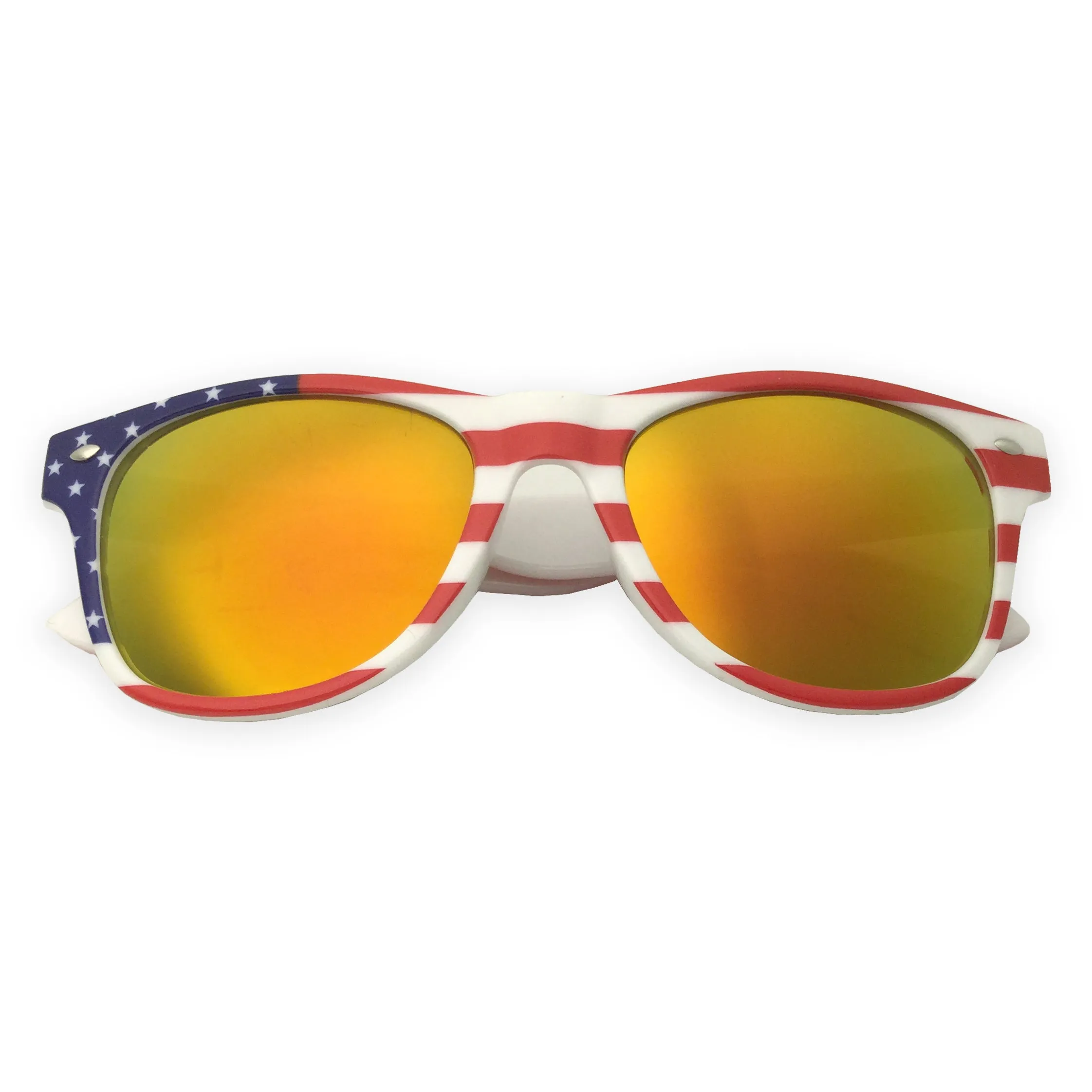 grinderPUNCH American Patriot Flag Wayfarer Sunglasses Mirror Lens USA