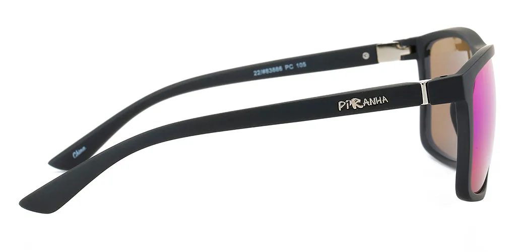 Mirrored Classic Matte Black Sunglasses - Xander