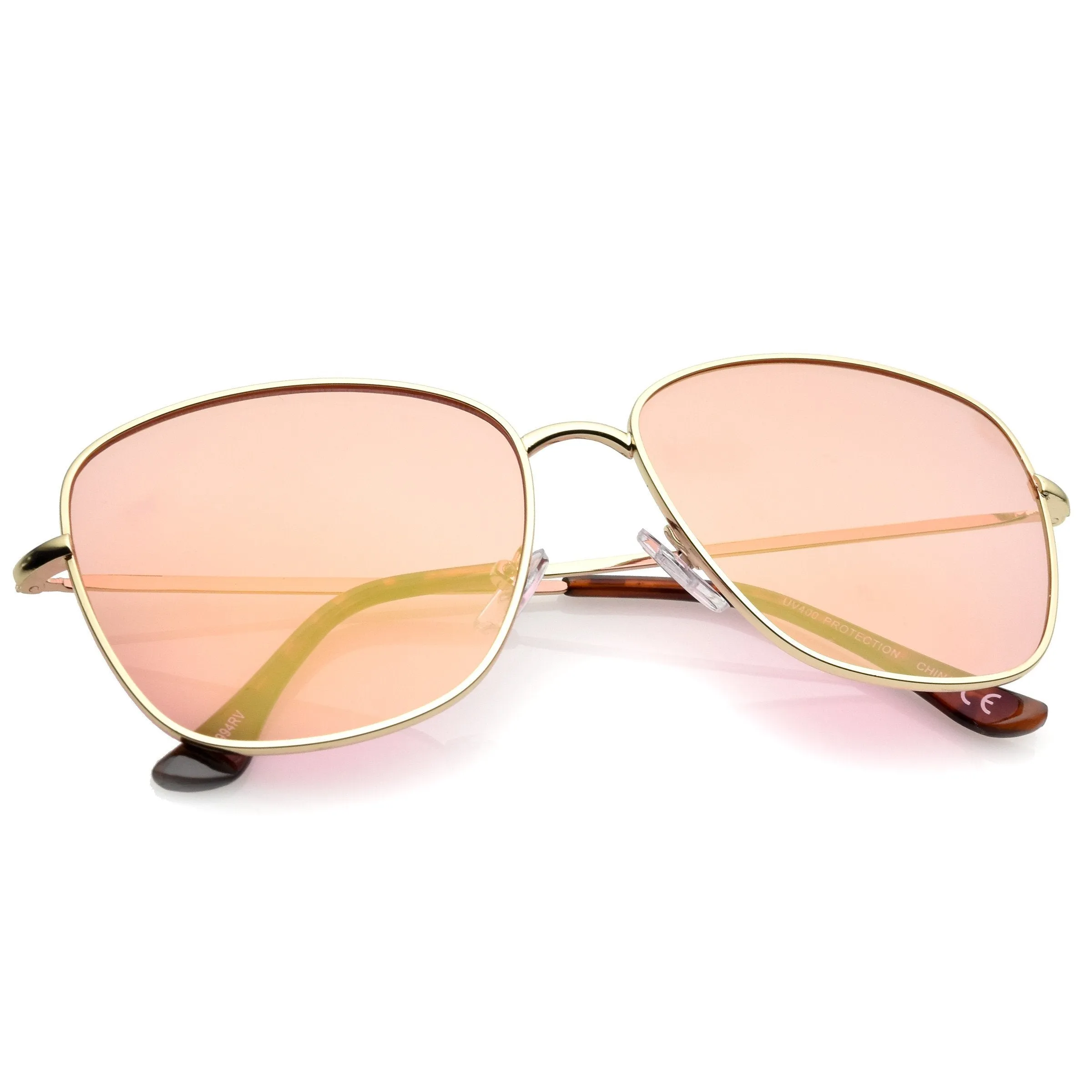 Oversize Modern Square Color Mirrored Sunglasses A389