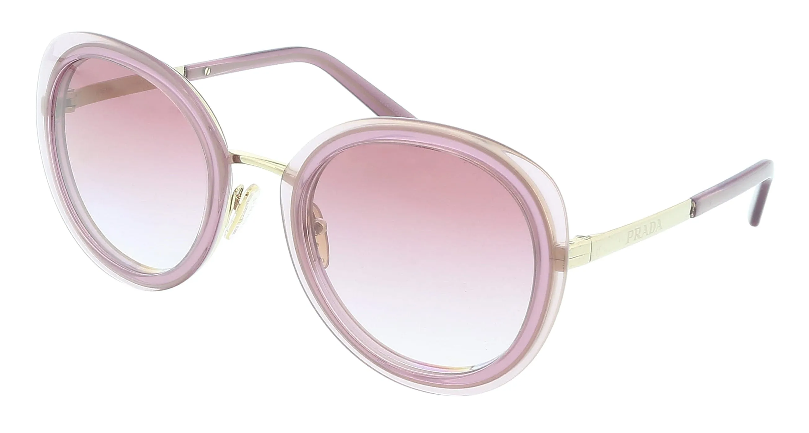 Prada 0PR 54YS 05Y02O53 Round Full Rim Buganville Opal Sunglasses