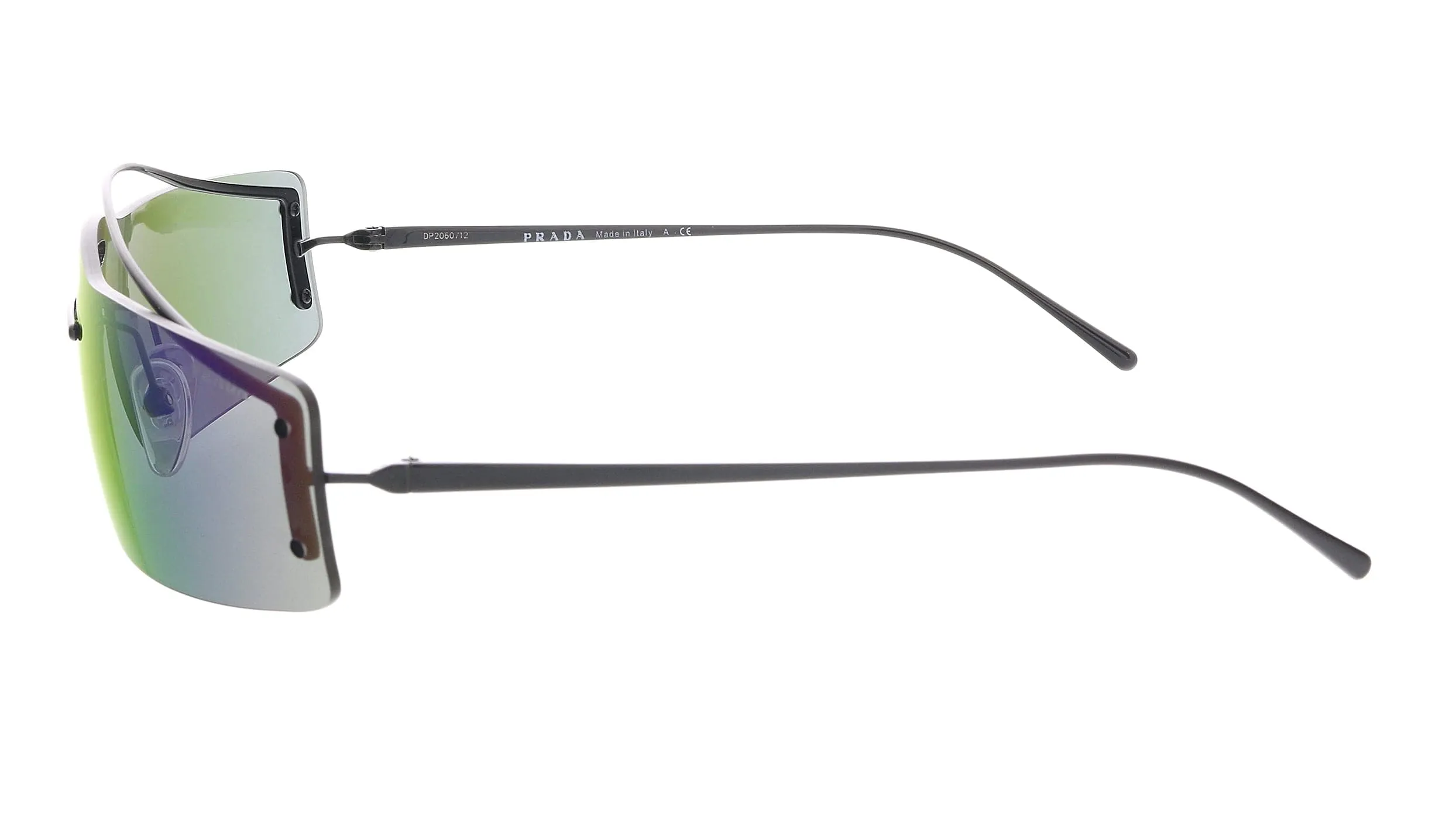 Prada PR61VS 1AB336  Black Rectangular Sunglasses