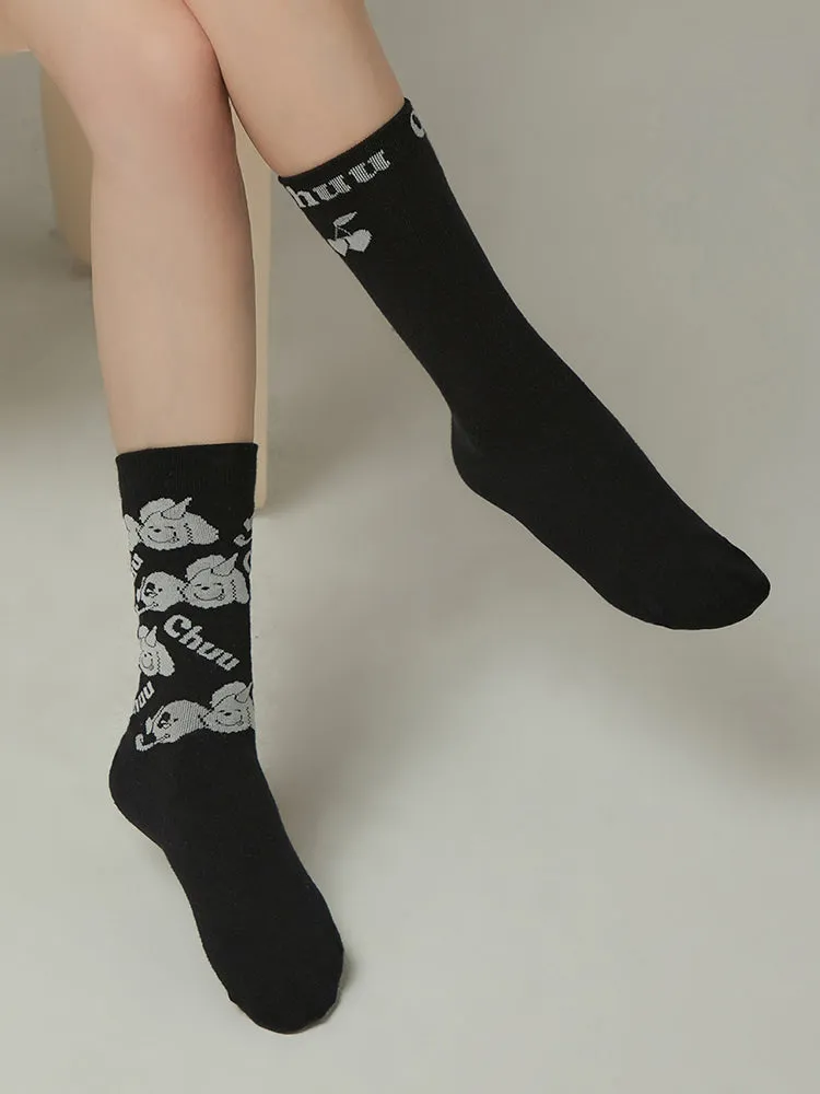 Puppy Lettering Socks