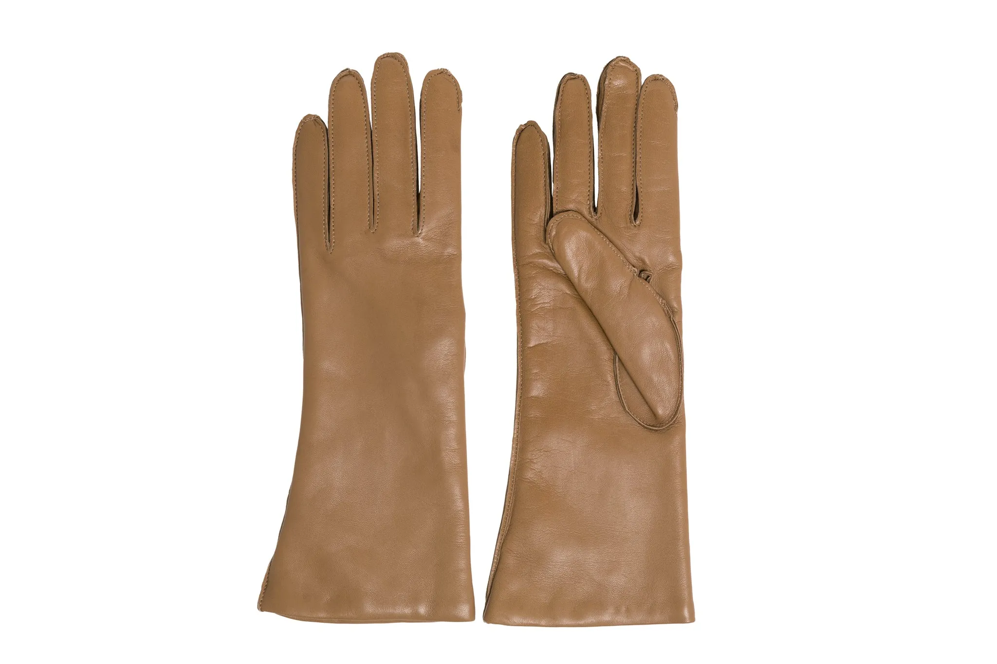 Raw Seam Classic Gloves in Caramel