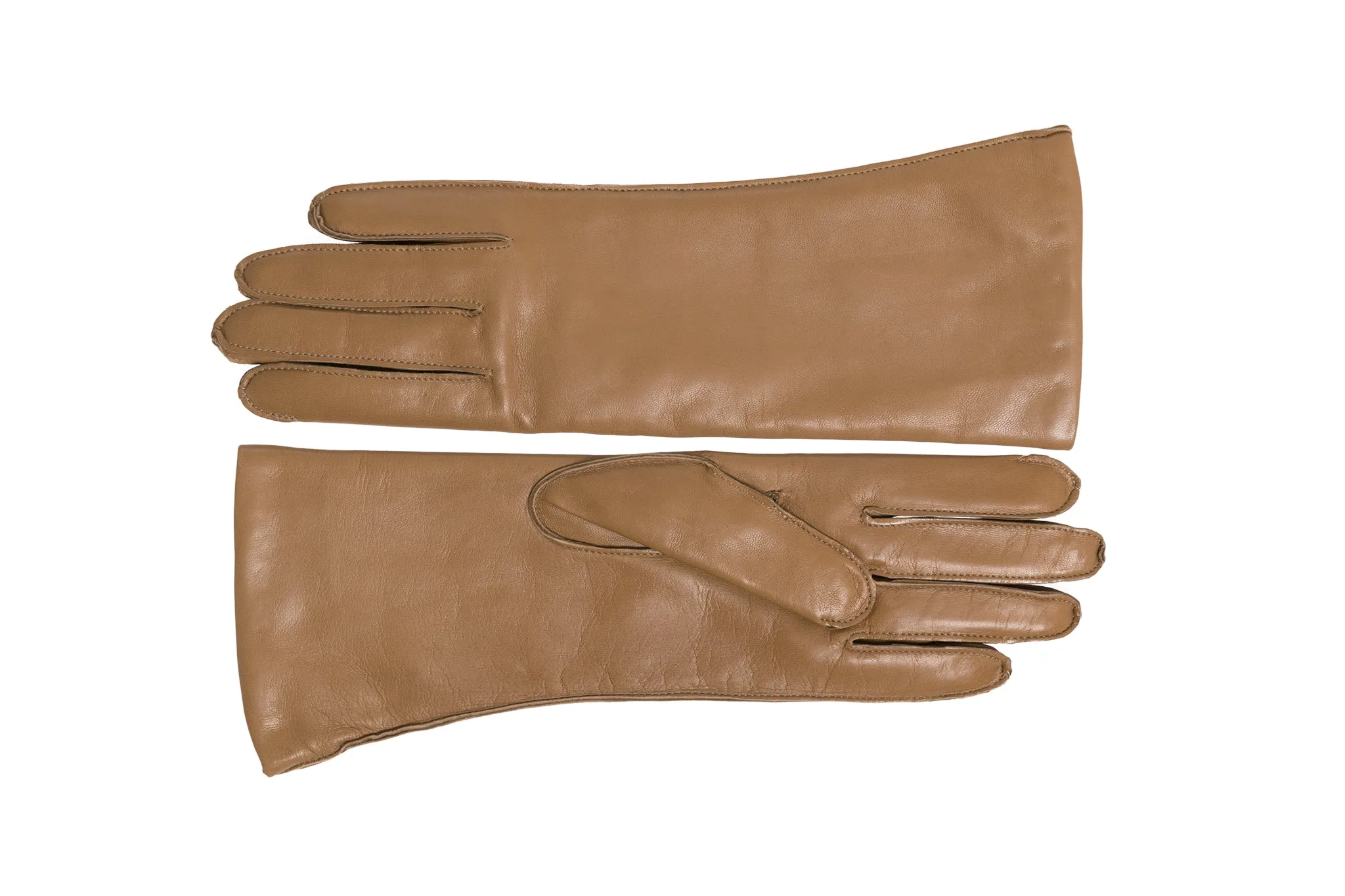 Raw Seam Classic Gloves in Caramel