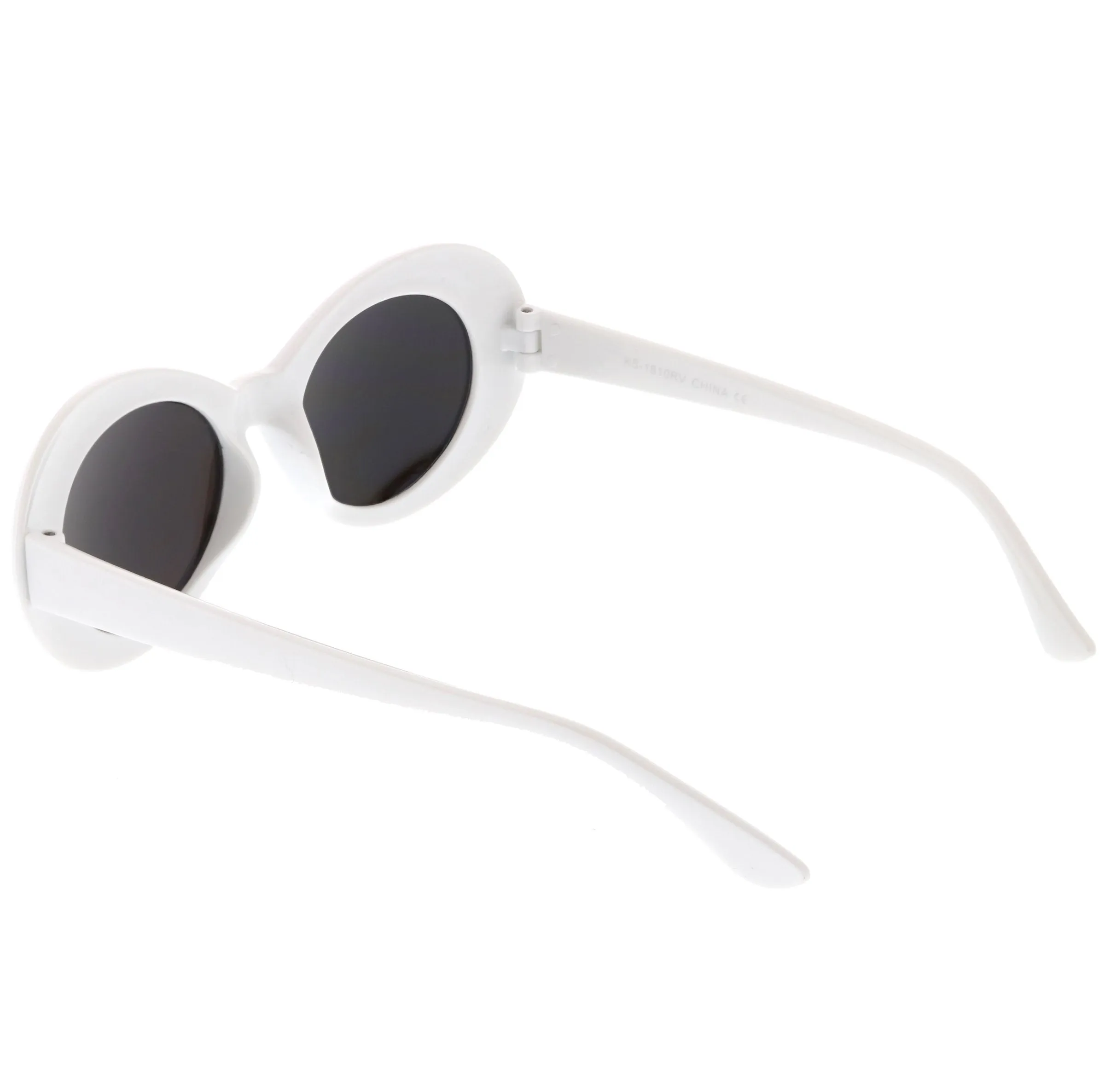 Retro 1990's Hipster Clout Goggles Oval Mirrored Lens Sunglasses C507