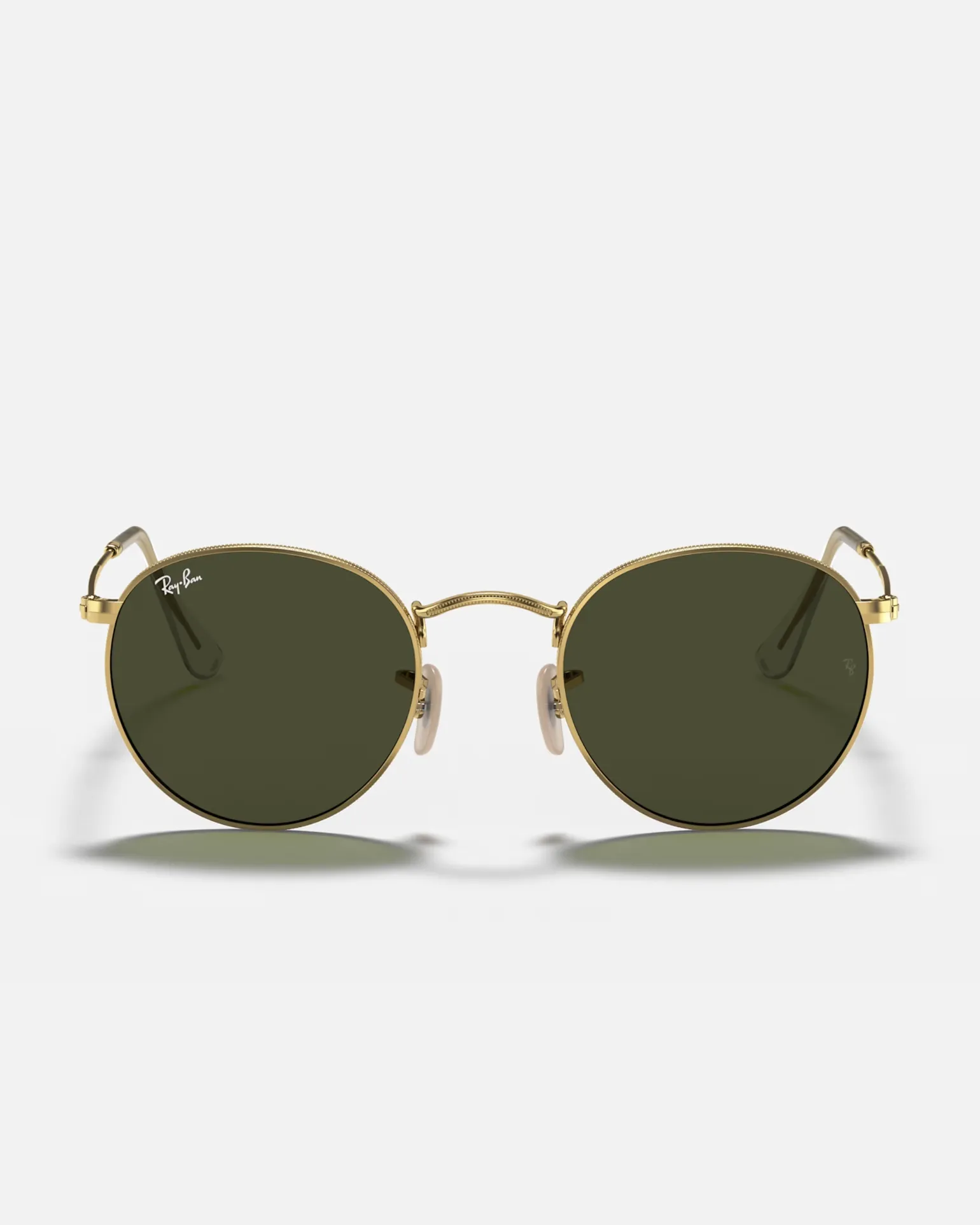 Round Metal Sunglasses in Black & Gold