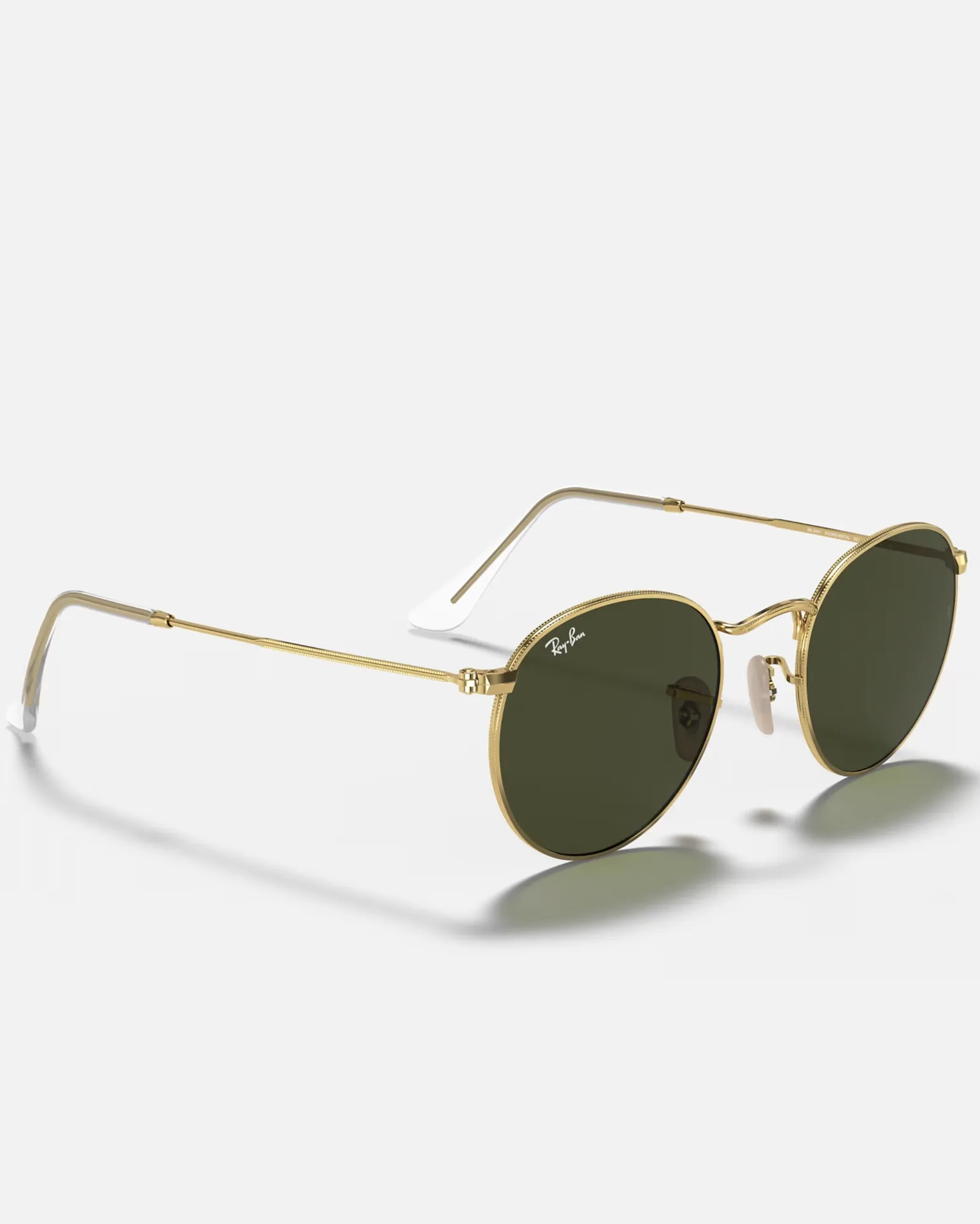 Round Metal Sunglasses in Black & Gold