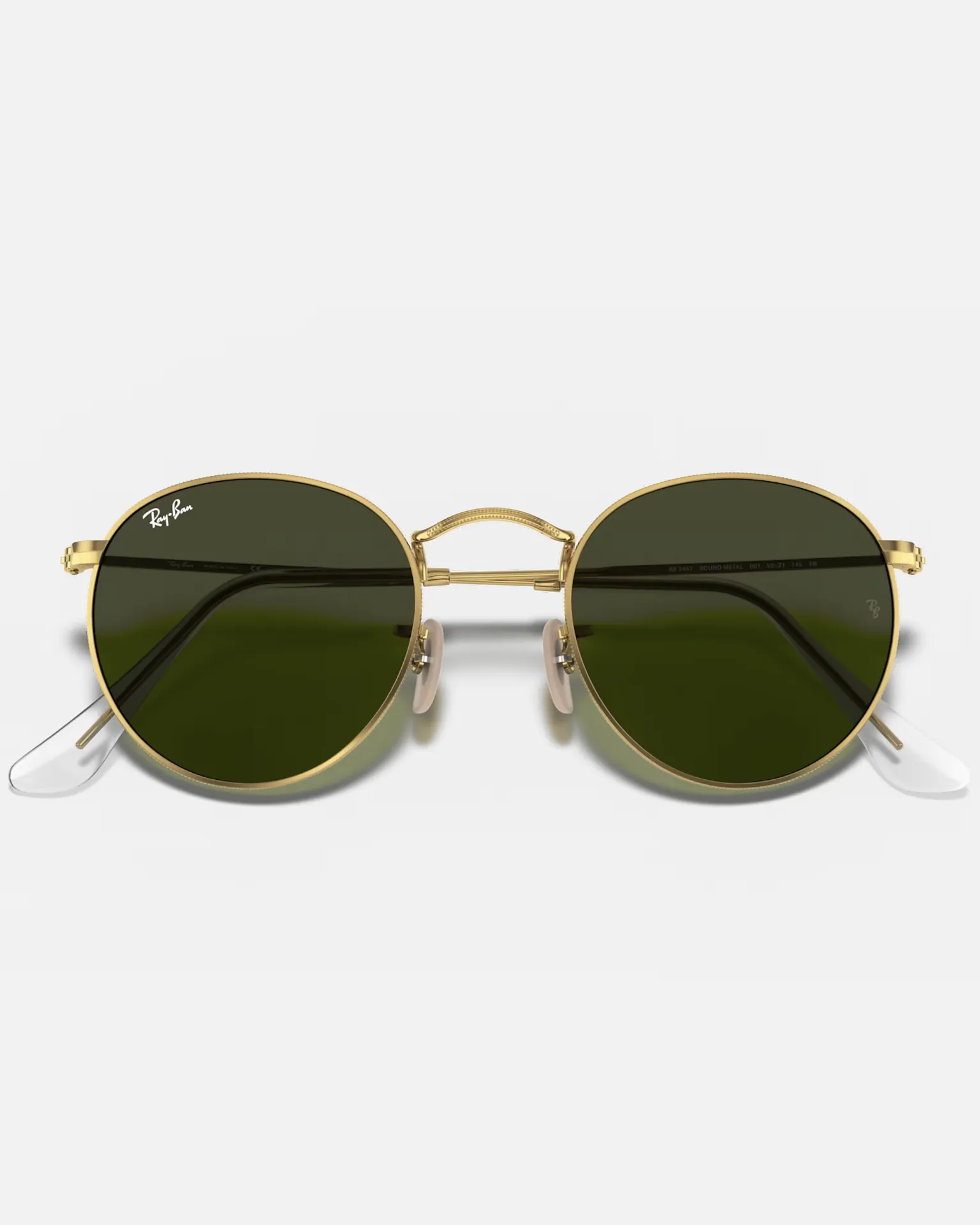 Round Metal Sunglasses in Black & Gold