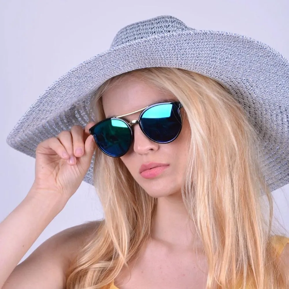 Round Mirrored Fashion Sunglasses