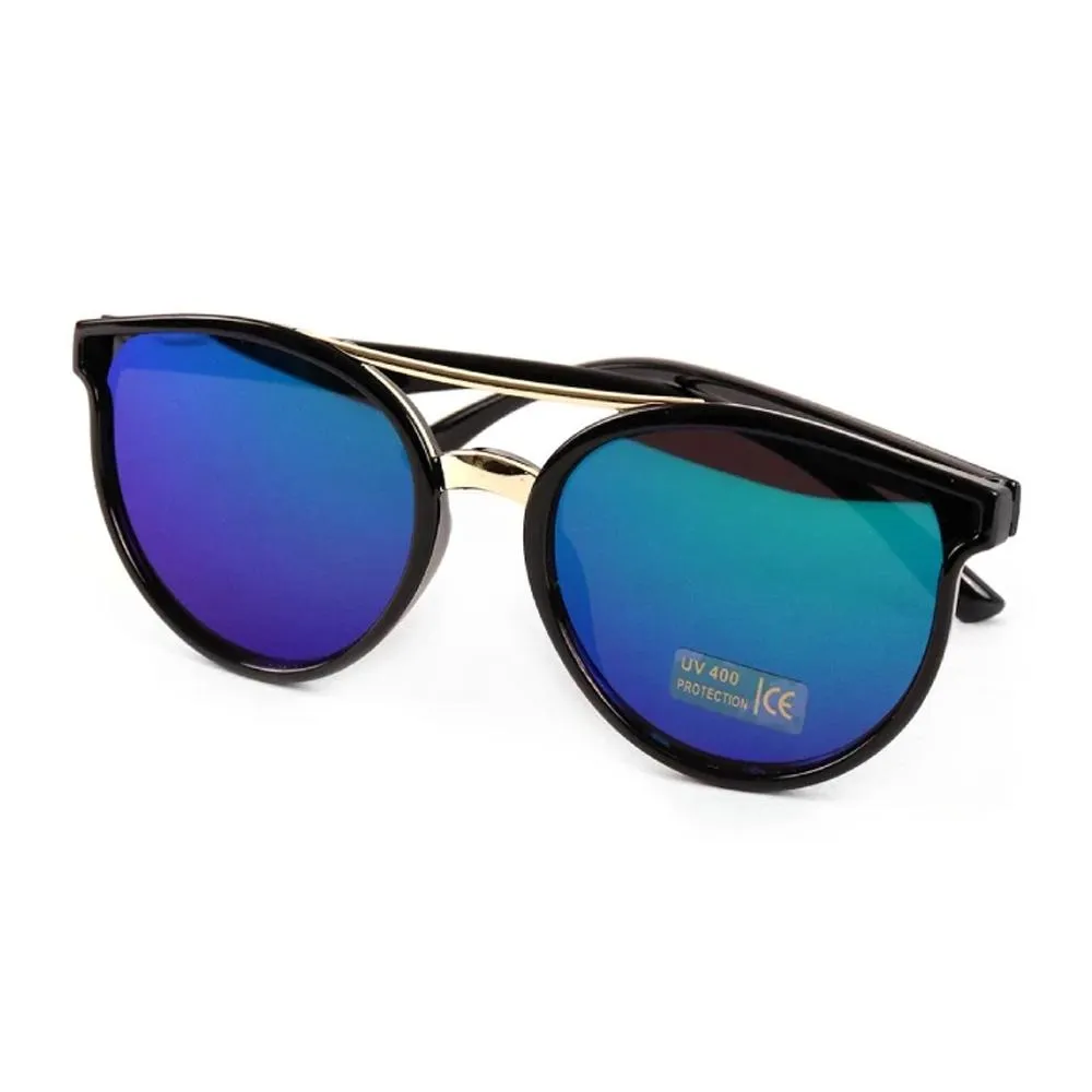 Round Mirrored Fashion Sunglasses