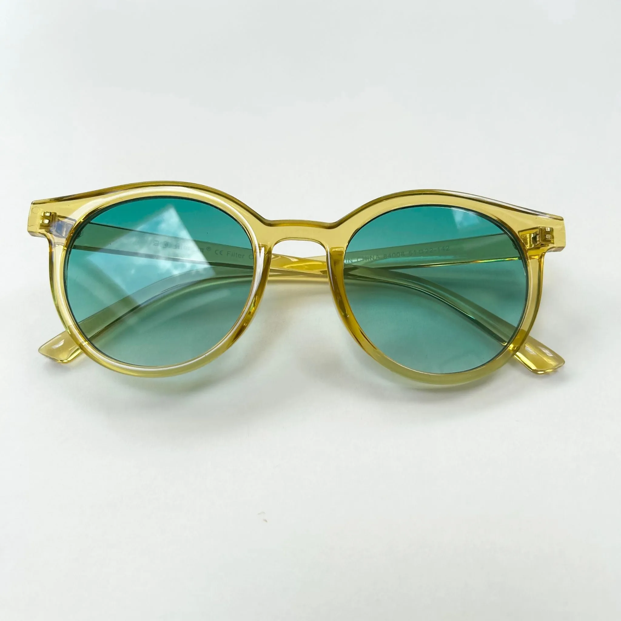 Round Retro Yellow Sunglasses
