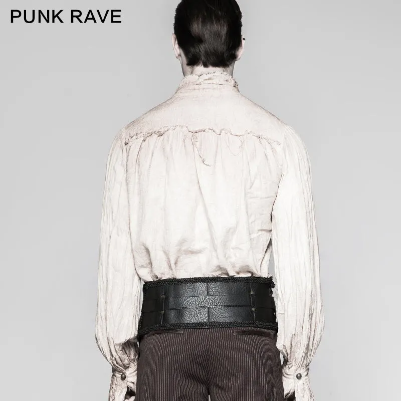 S-209 Punk Accessories Men Triangle Metallic Buckles Leather Belts