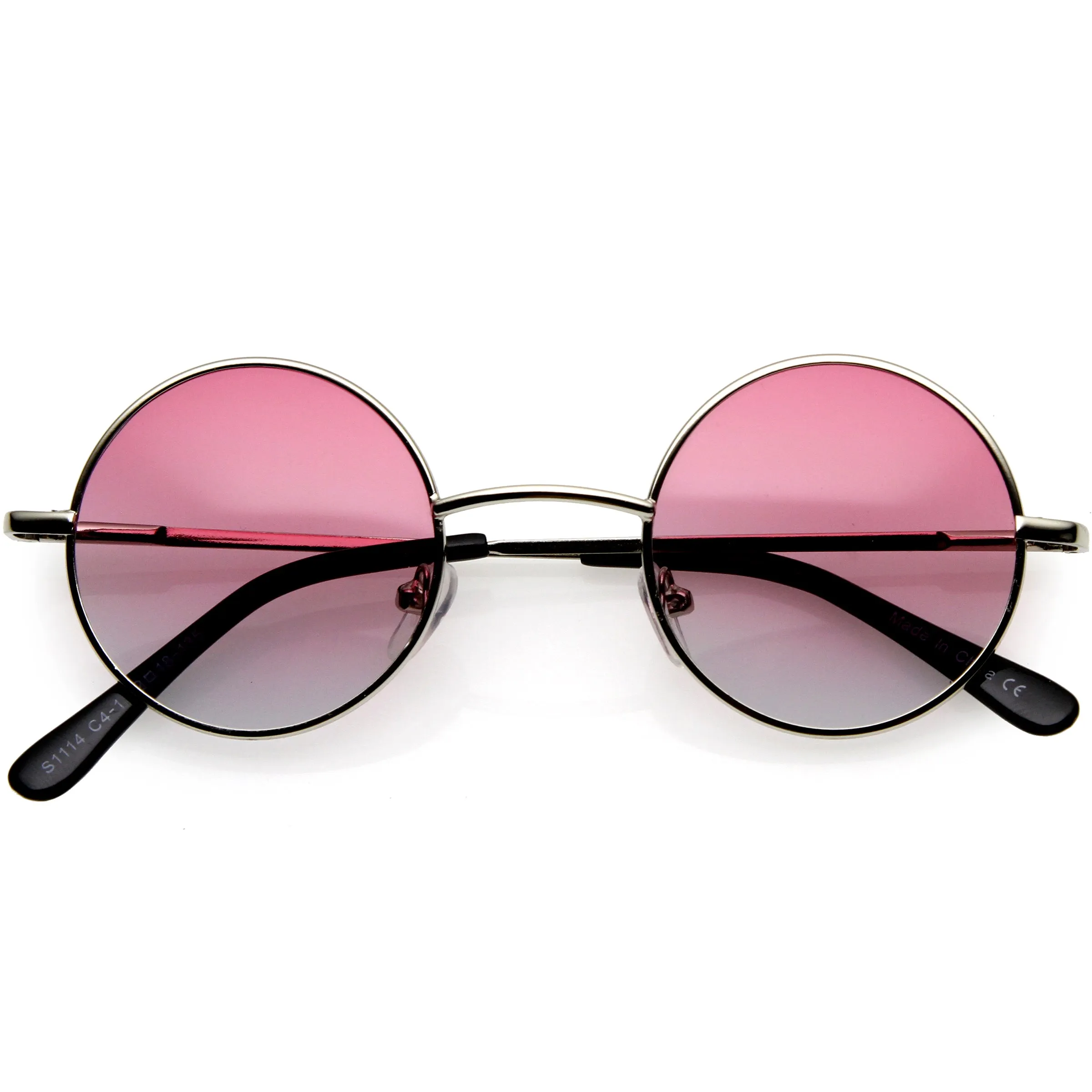 Small Slim Metal Colored Tinted Lens Retro Lennon Style Sunglasses 42mm C998