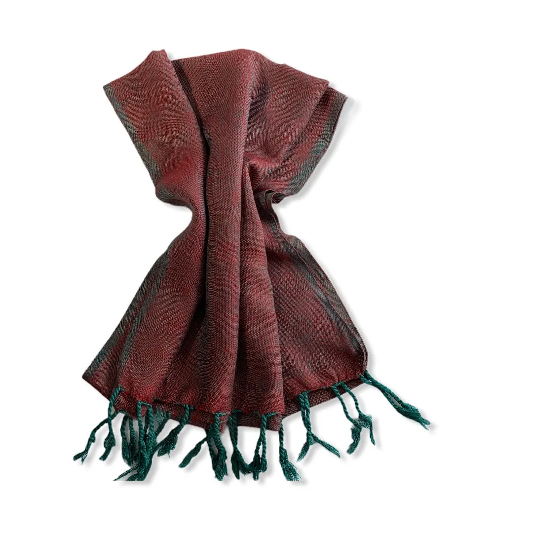 Small Solid Handwoven Scarf - Variegated