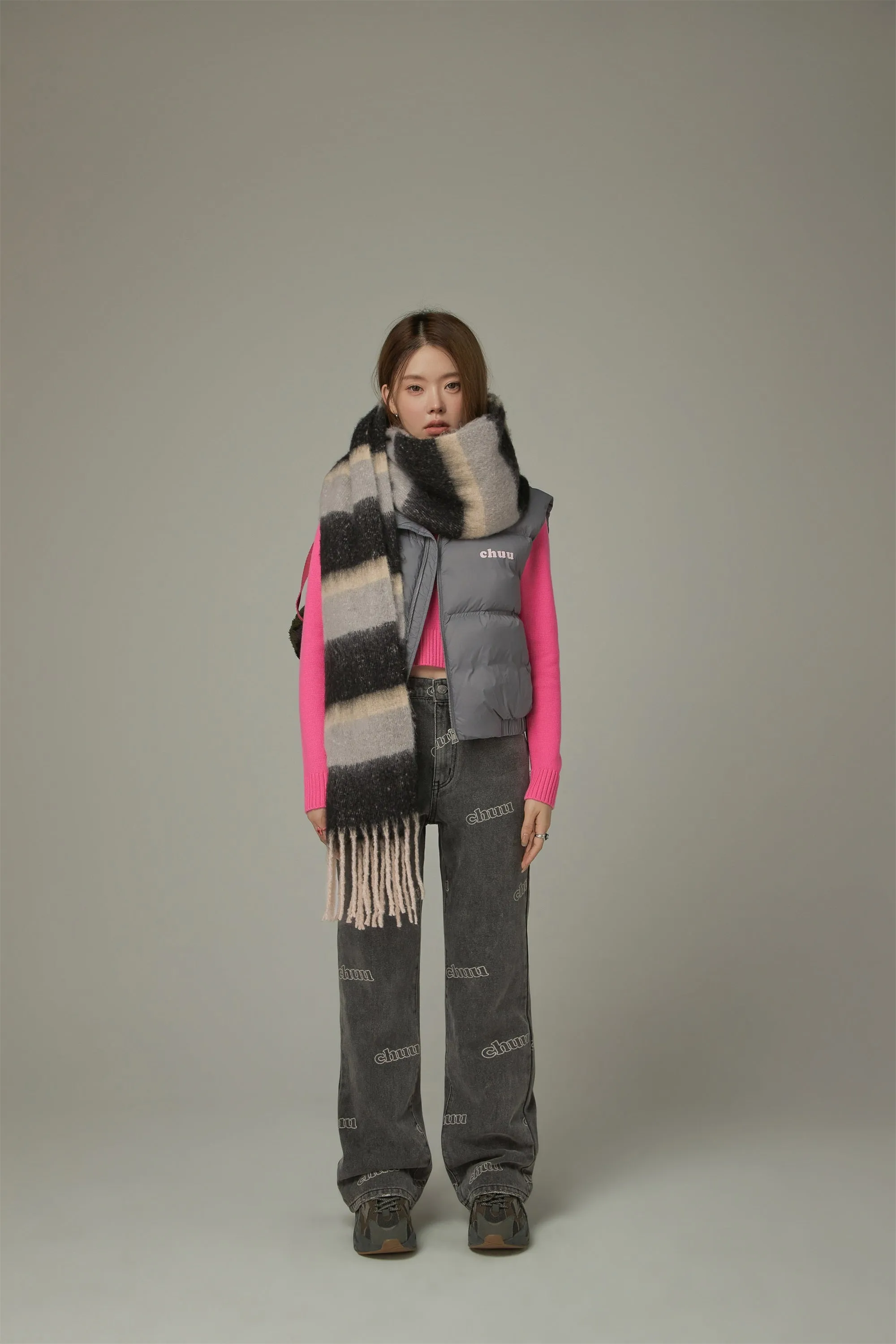Striped Fringe Muffler