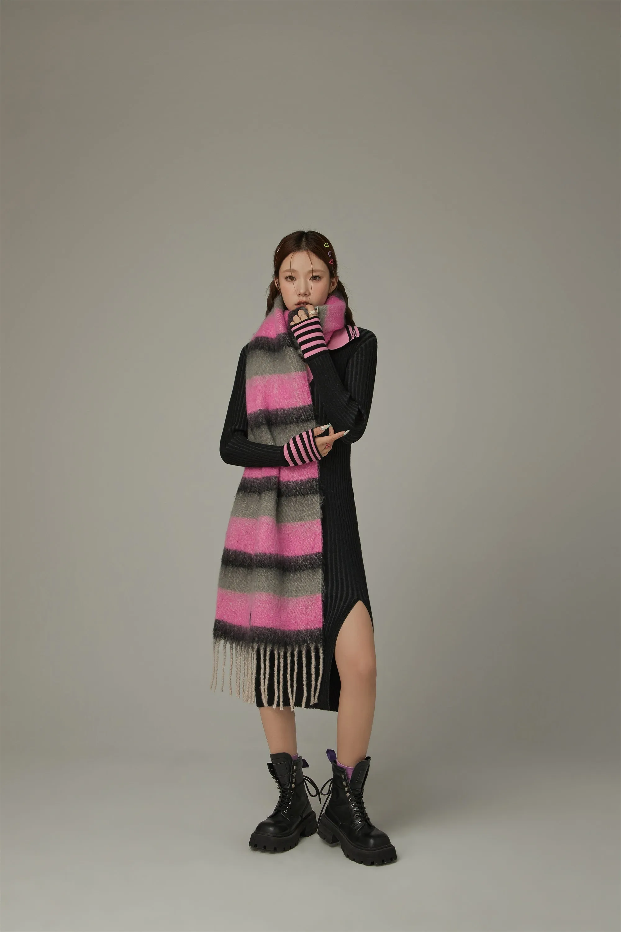 Striped Fringe Muffler
