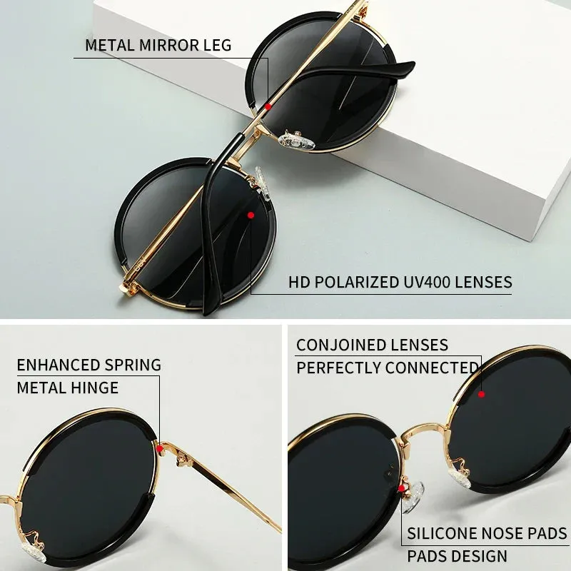 Style Web Gold aviators round frame sunglasses