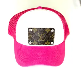 Trucker Foam Hats in Pink, medium no border patch/rhinestone